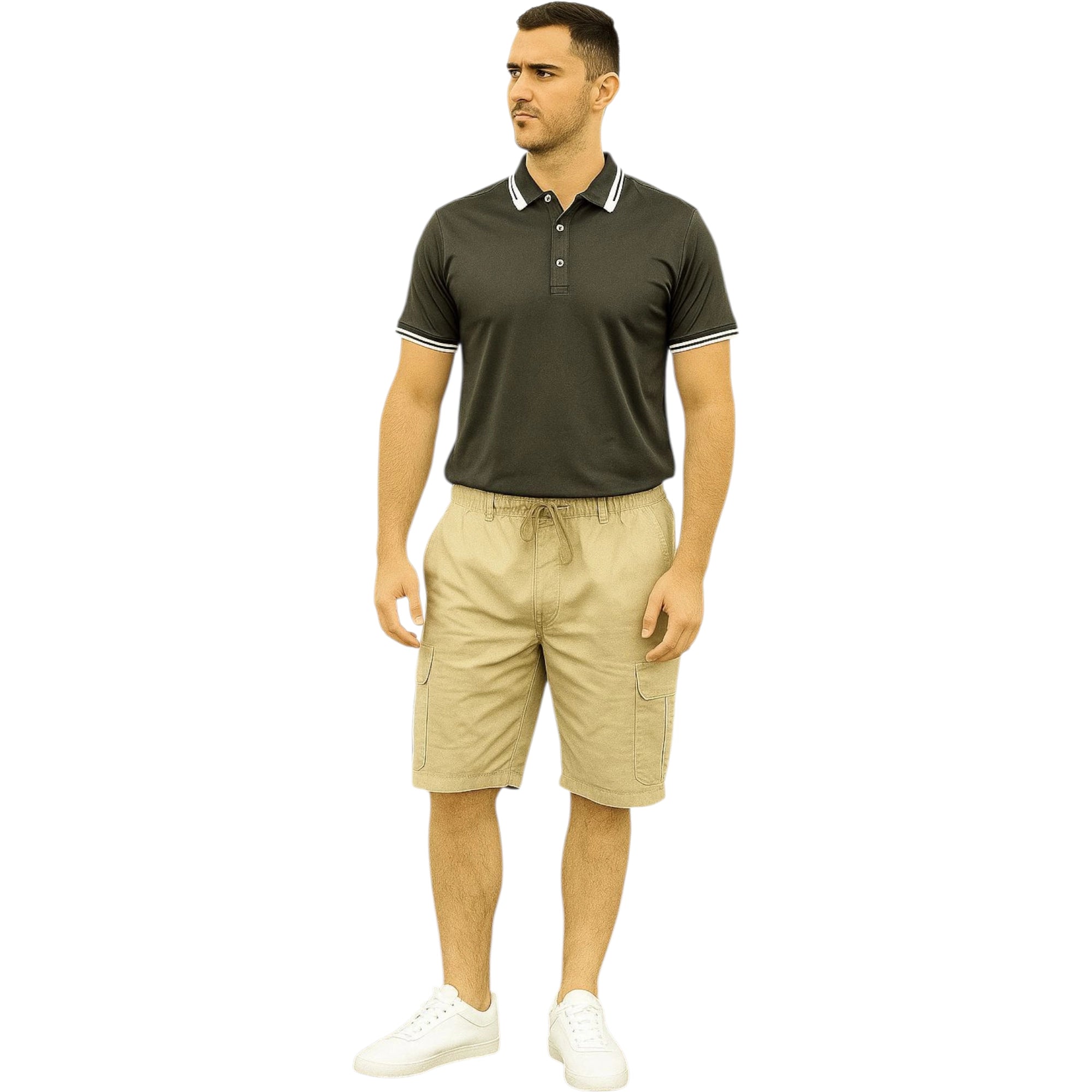 Playera Cuello Polo Negro Hombre Ra25p37