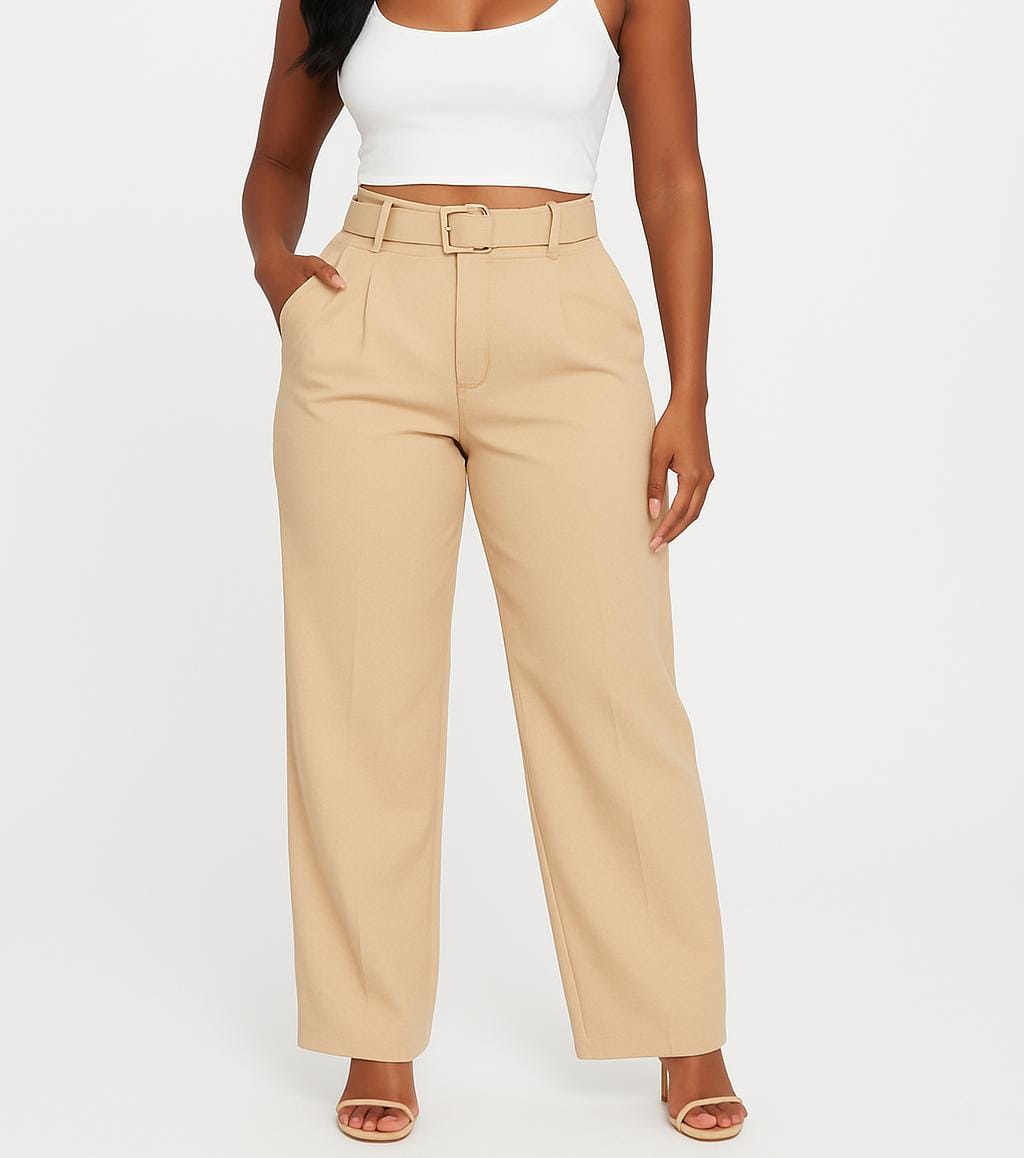 Pantalon Beige De Vestir Mujer Su50005