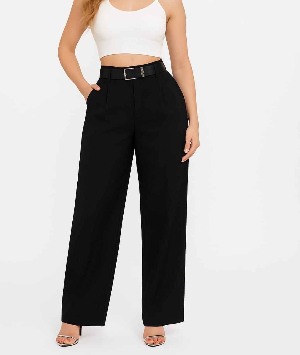Pantalon Negro De Vestir Mujer Su50005