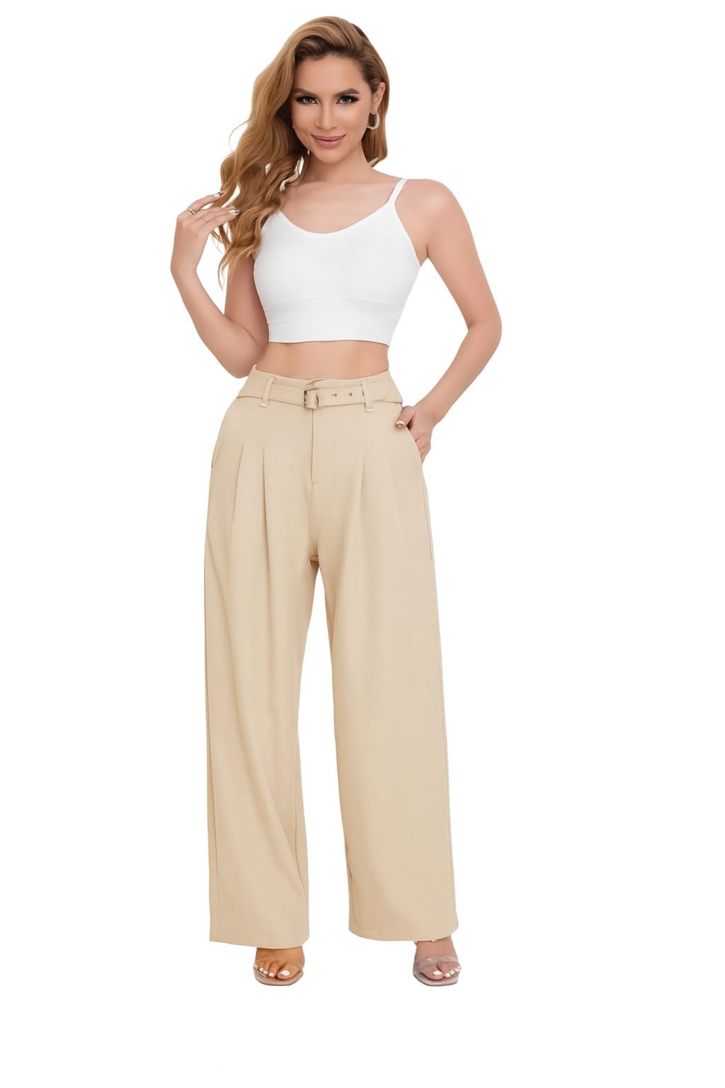 Pantalon Beige De Vestir Mujer Su50006