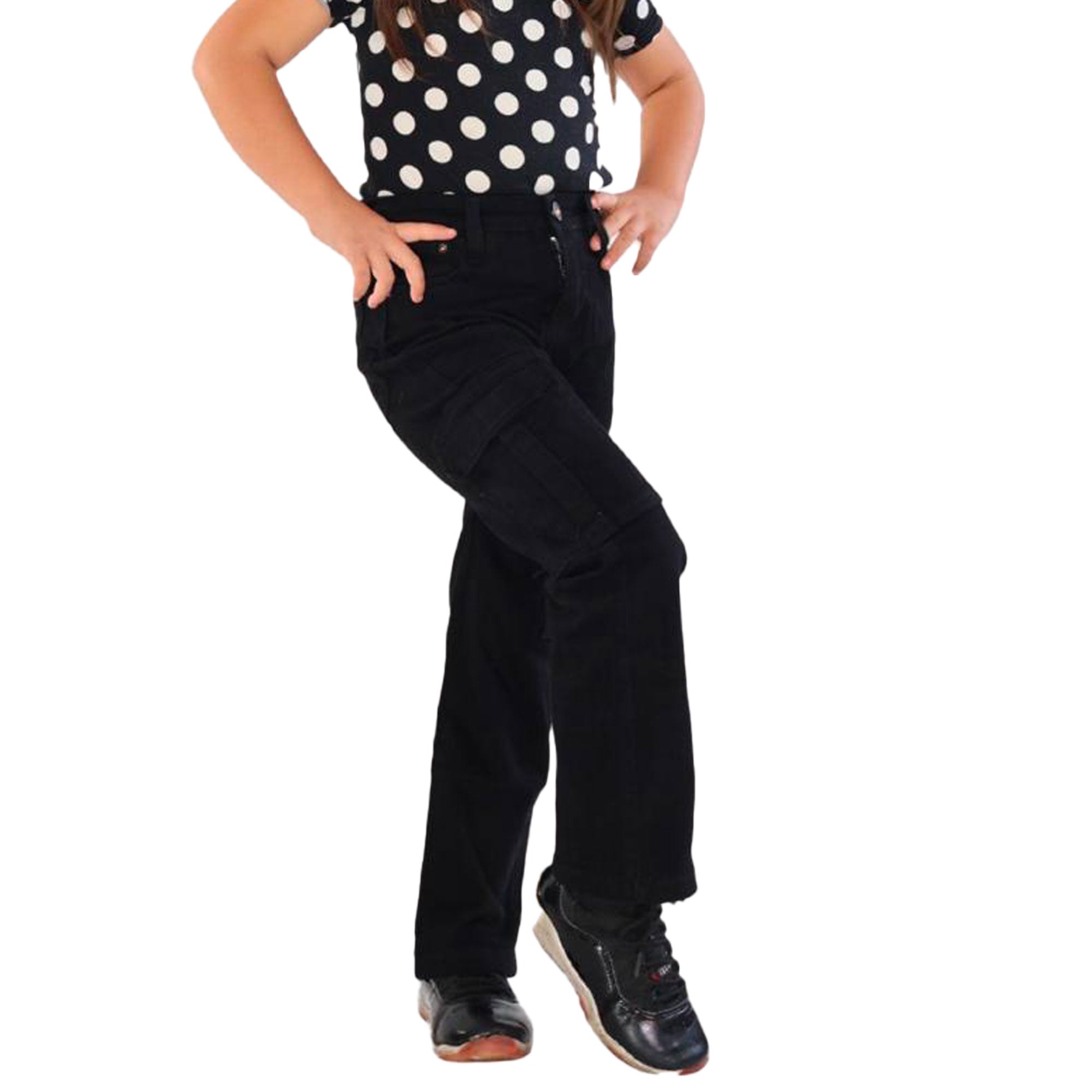 Jeans Negro Cargo Nna Tz972