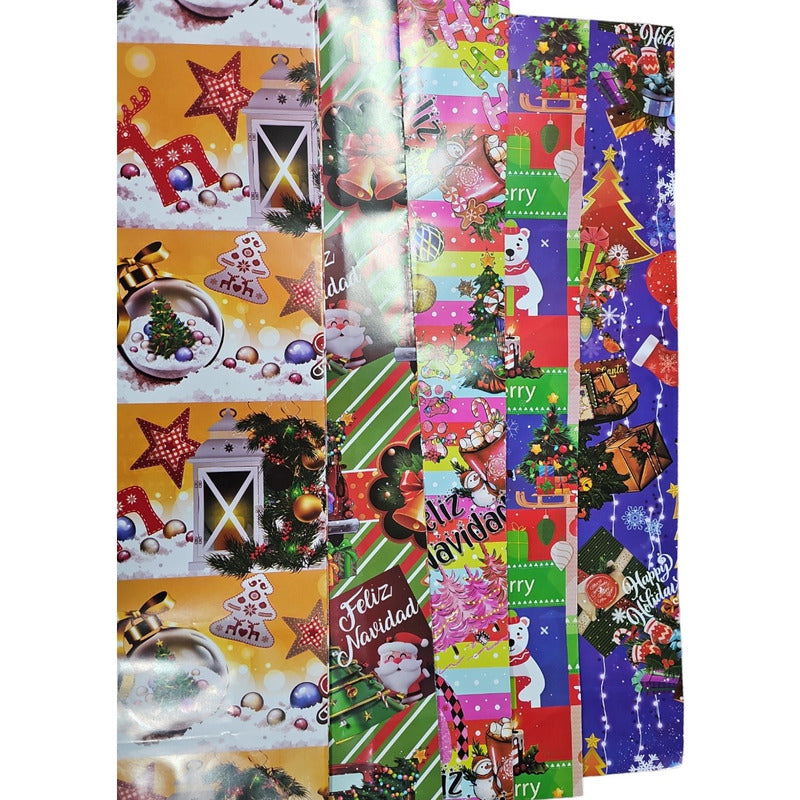 Paquete De 30 Bolsas Jumbo Para Regalo Navidad