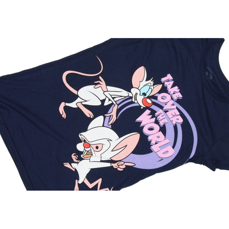 Playera Para Mujer Personajes Retro Pinky Y Cerebro
