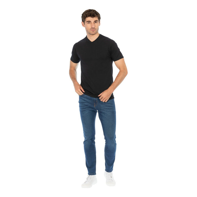 Paquete De 3 Playeras Básicas Cuello V Para Hombre