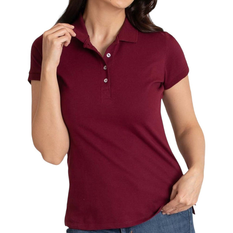 Paquete De 3 Playeras Cuello Polo Para Mujer