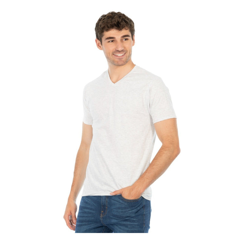 Paquete De 3 Playeras Básicas Cuello V Para Hombre