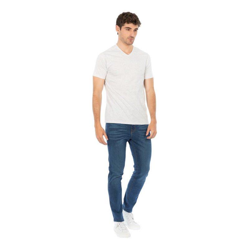 Paquete De 3 Playeras Básicas Cuello V Para Hombre
