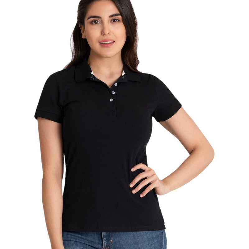 Paquete De 3 Playeras Cuello Polo Para Mujer