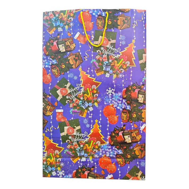 Paquete De 10 Bolsas Jumbo Para Regalo Navidad