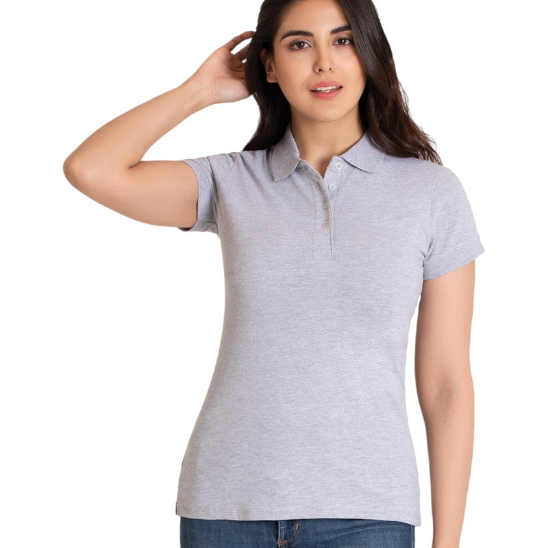 Paquete De 3 Playeras Cuello Polo Para Mujer