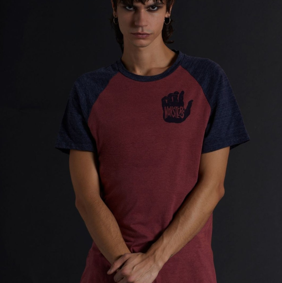 Playera Jaspe Manga Ranglan Para Hombre