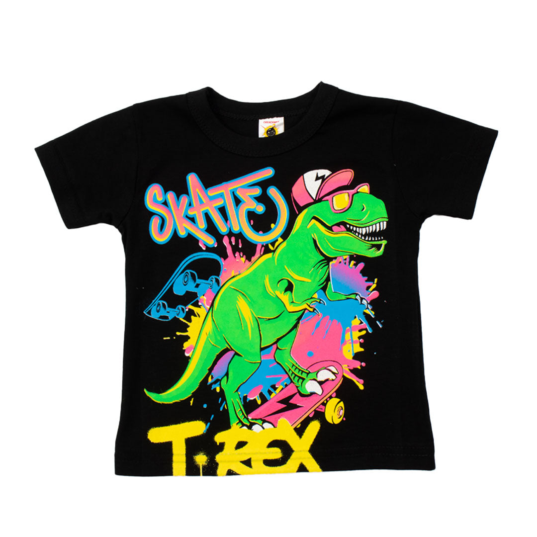 Playera Bombita Estampado Neon Para Niño