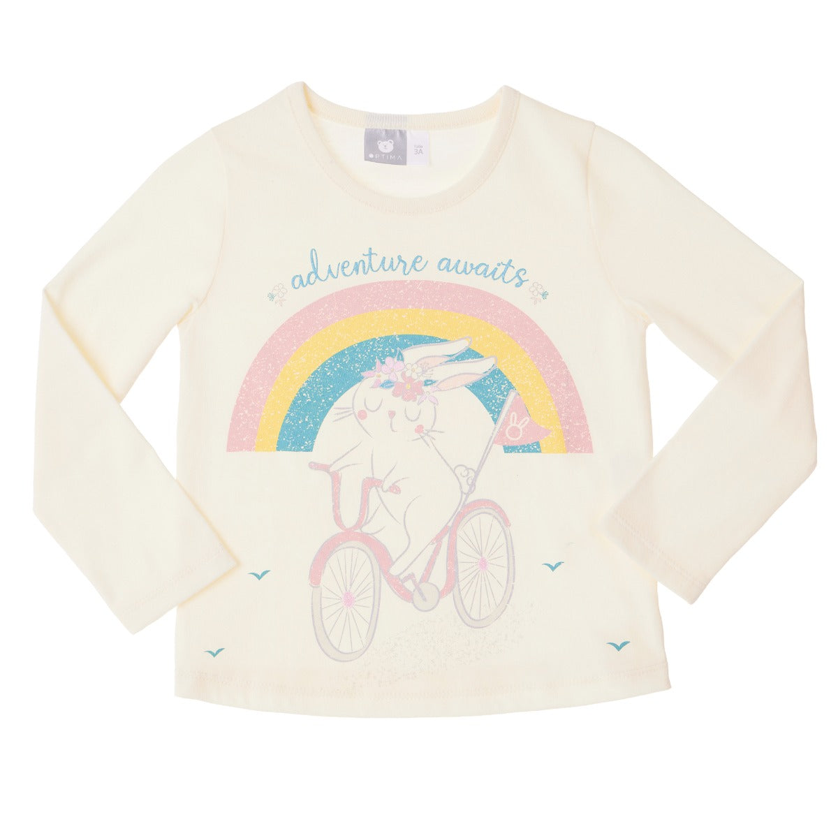 Playera Toddler Niña Est Arcoiris