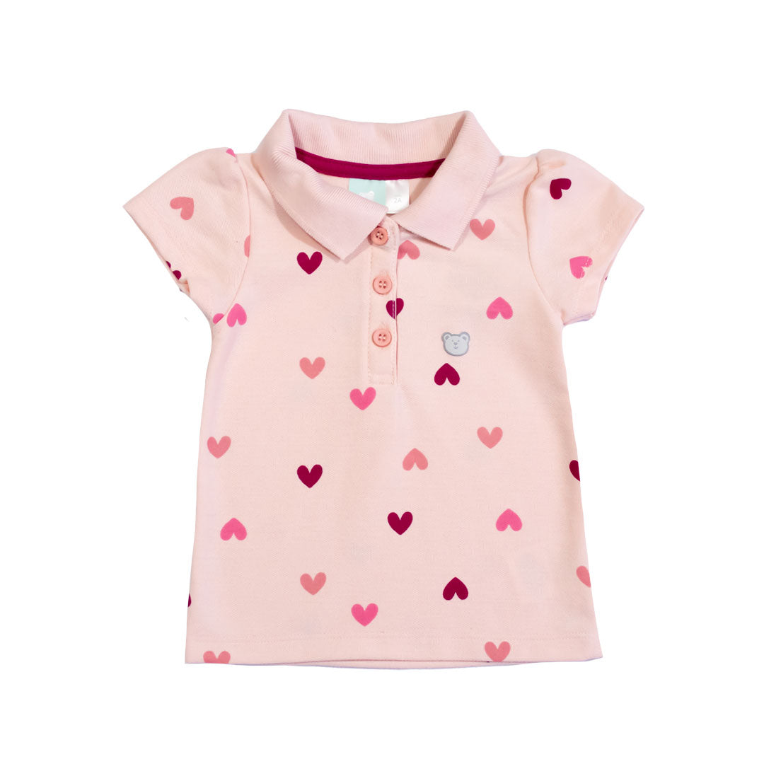 Playera tipo best sale polo niña