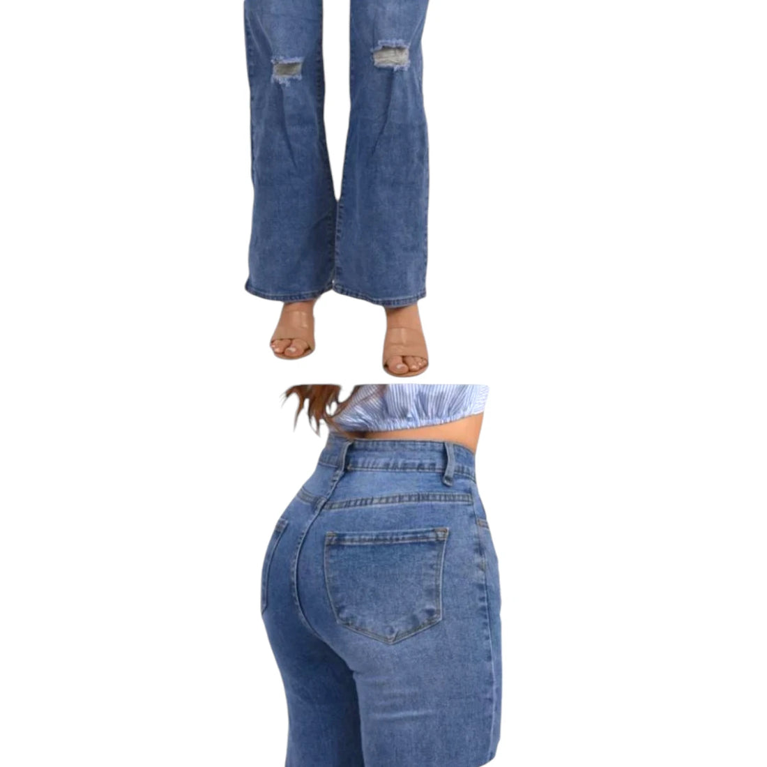 Mom Jeans Destrucción Para Mujer