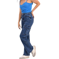 Mom Jeans Mujer Estilo Cargo