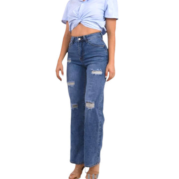 Mom Jeans Destrucción Para Mujer