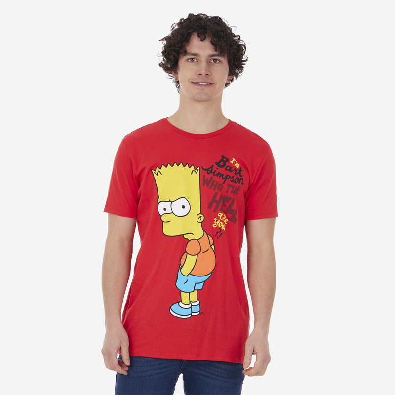 Playera Hombre Estilo De Bart Simpson