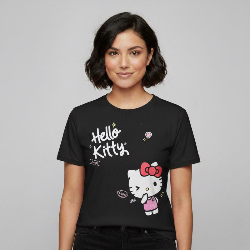 Playera Negro Hello Kitty Sweet Mujer 90616