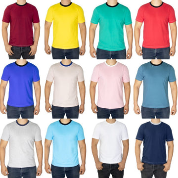 Lote 30 Playeras Basicas Lisas Mayoreo Paquete Armado Hombre