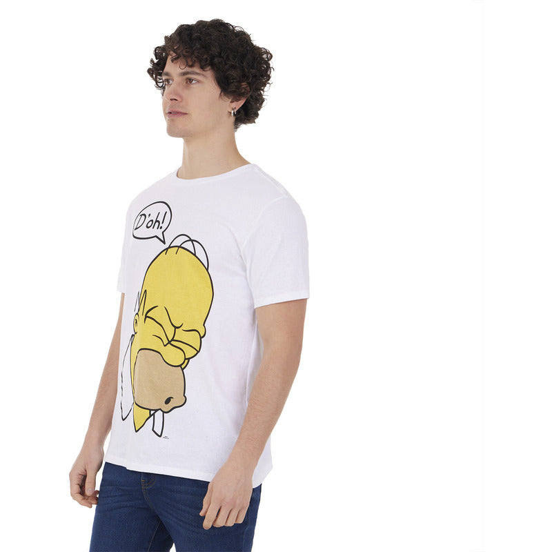Playera Hombre Estampado Homero Simpson