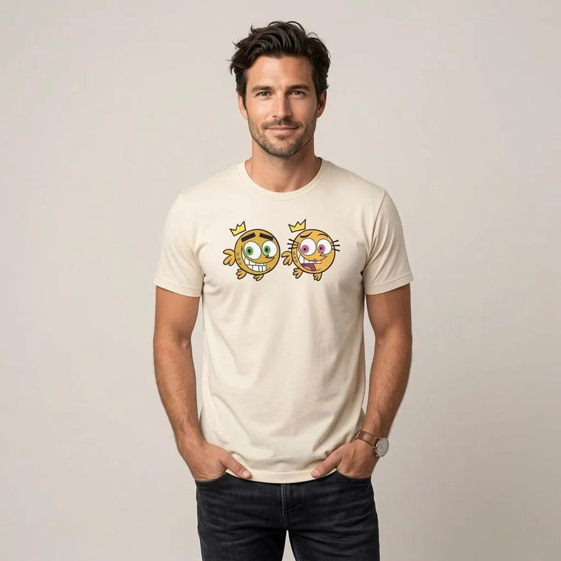 Playera Hombre 839fy Padrinos Magicos Beige M