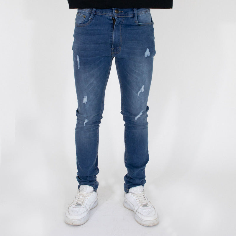 Jeans Mezc Skinny Adictoxx Para Hombre