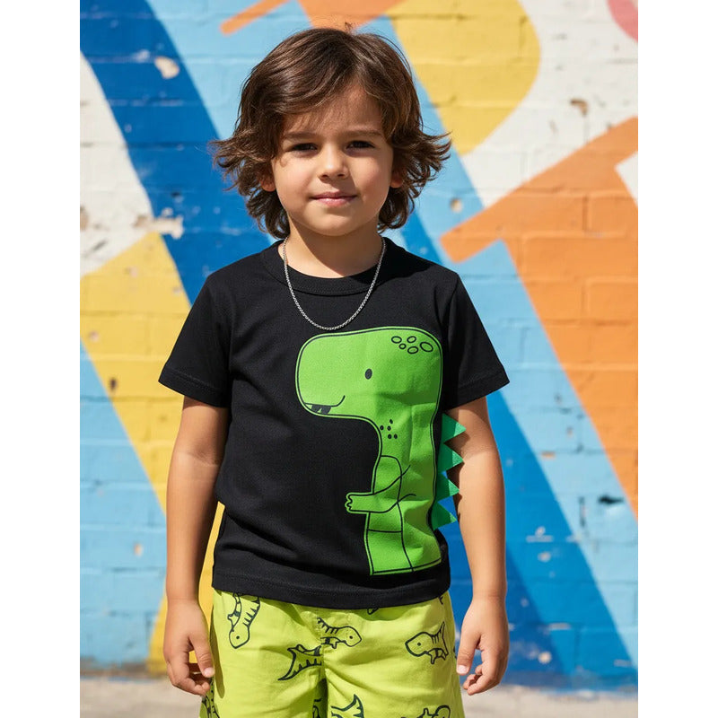 Conjunto Dino Puntas Short Nno