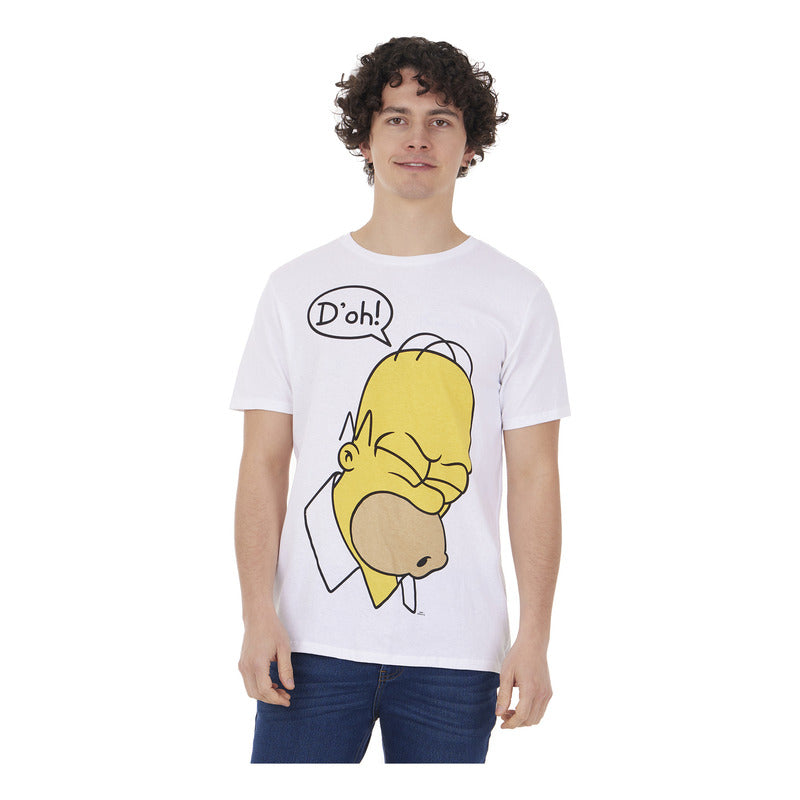 Playera Hombre Estampado Homero Simpson