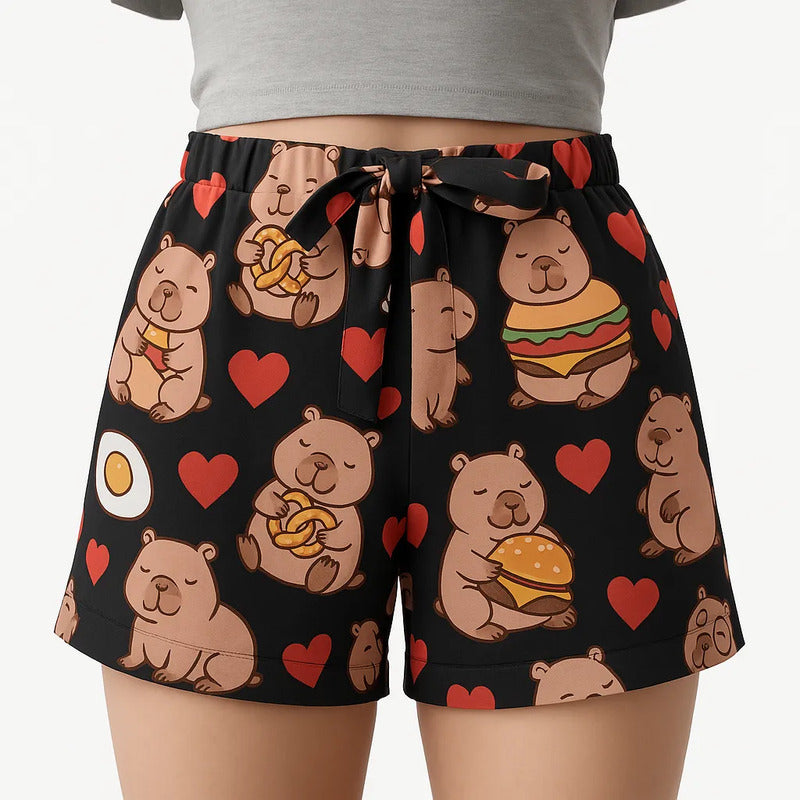 Un Short Capibara Para Niña Juvenil Multicolor Unica
