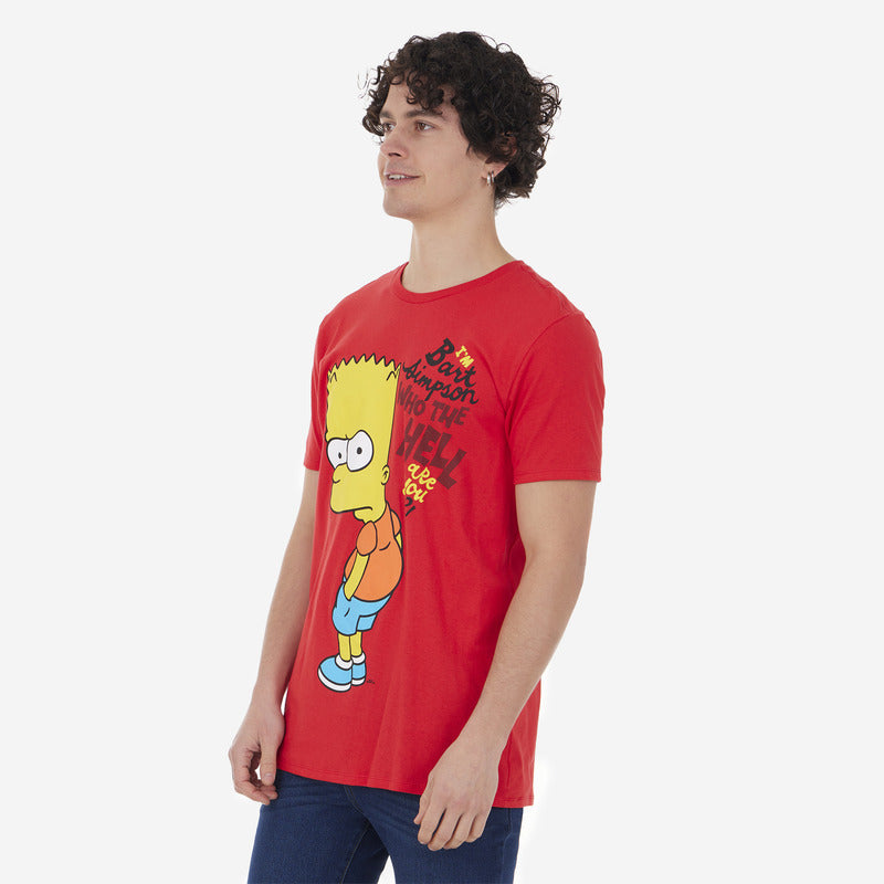 Playera Hombre Estilo De Bart Simpson