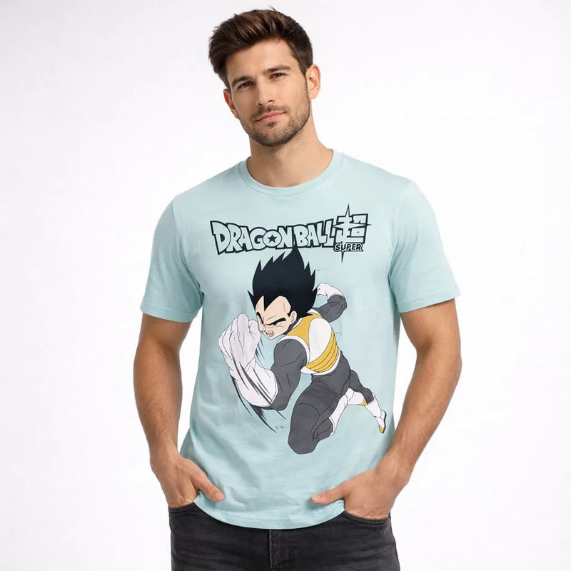 Playera Hombre 846ch Dragon Ball Super Vegeta Agua M