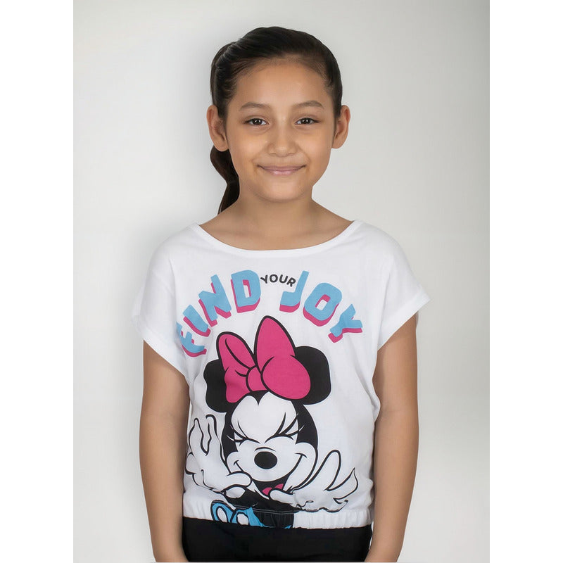 Playera Niña Estampado De Minnie