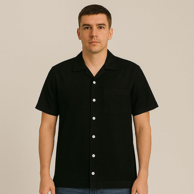 Camisa Negro Hombre Afi25706neg