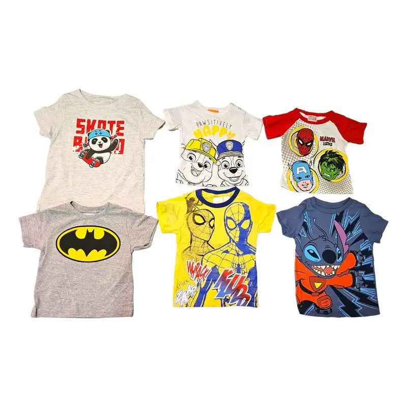 Paquete De 12 Playeras Para Niño O Niña Tallas Toddler