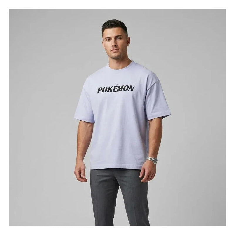 Playera Hombre 844tn Oversize Pokemon Mewtwo Lila M