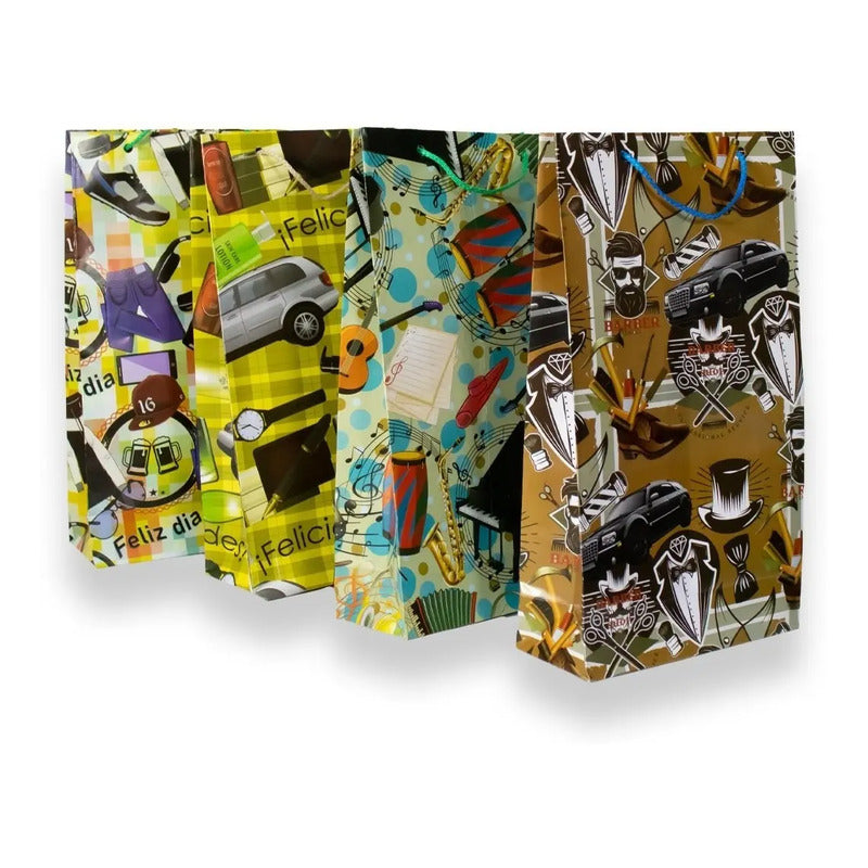 80 Bolsas Para Regalo, Papel Couché, Surtido De Modelos