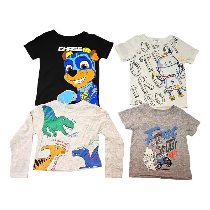 Paquete De 12 Playeras Para Niño O Niña Tallas Toddler