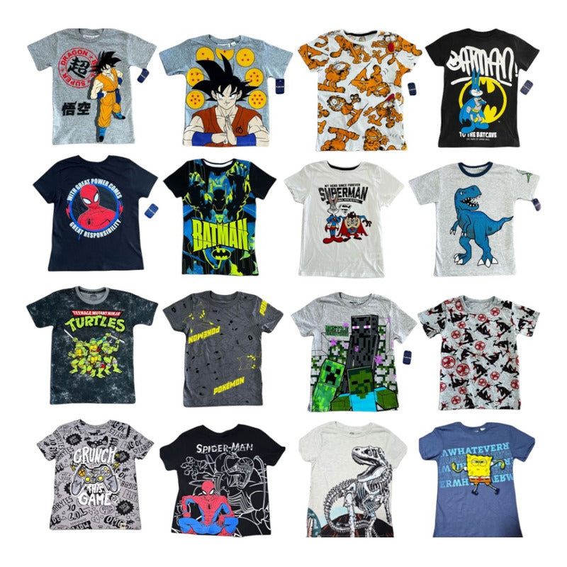 Paquete De 4 Playeras Estampadas