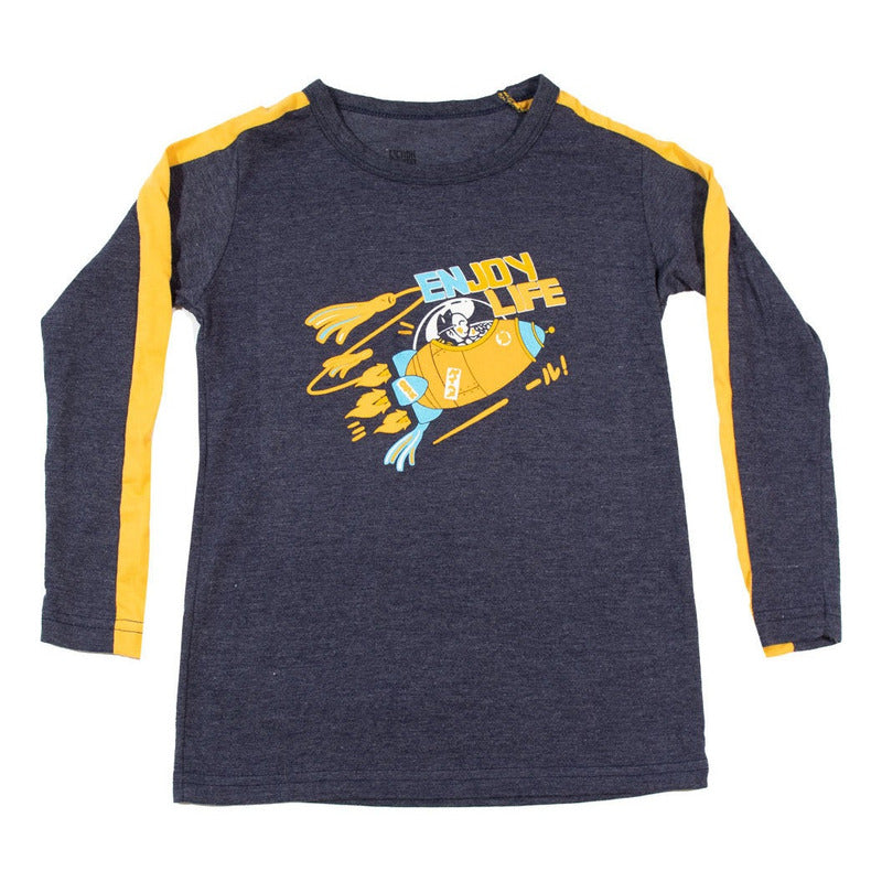 Playera Manga Larga Oi22 Para Niño