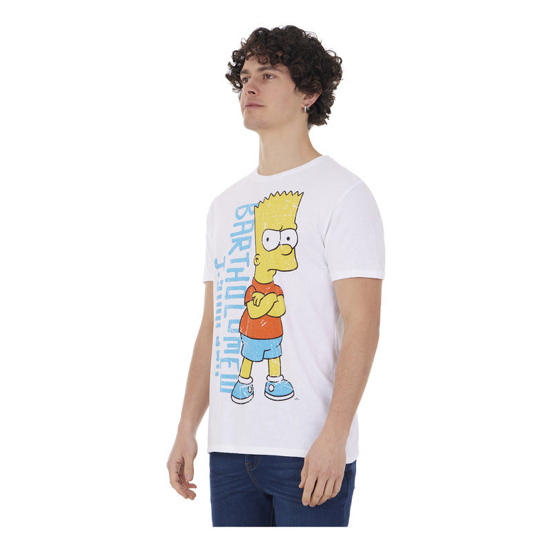 Playera Hombre Estilo De Bart Simpson