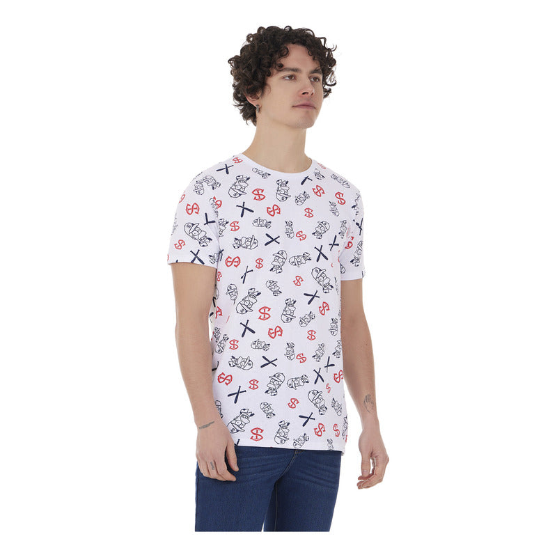 Playera Hombre Estampado Homero Simpson