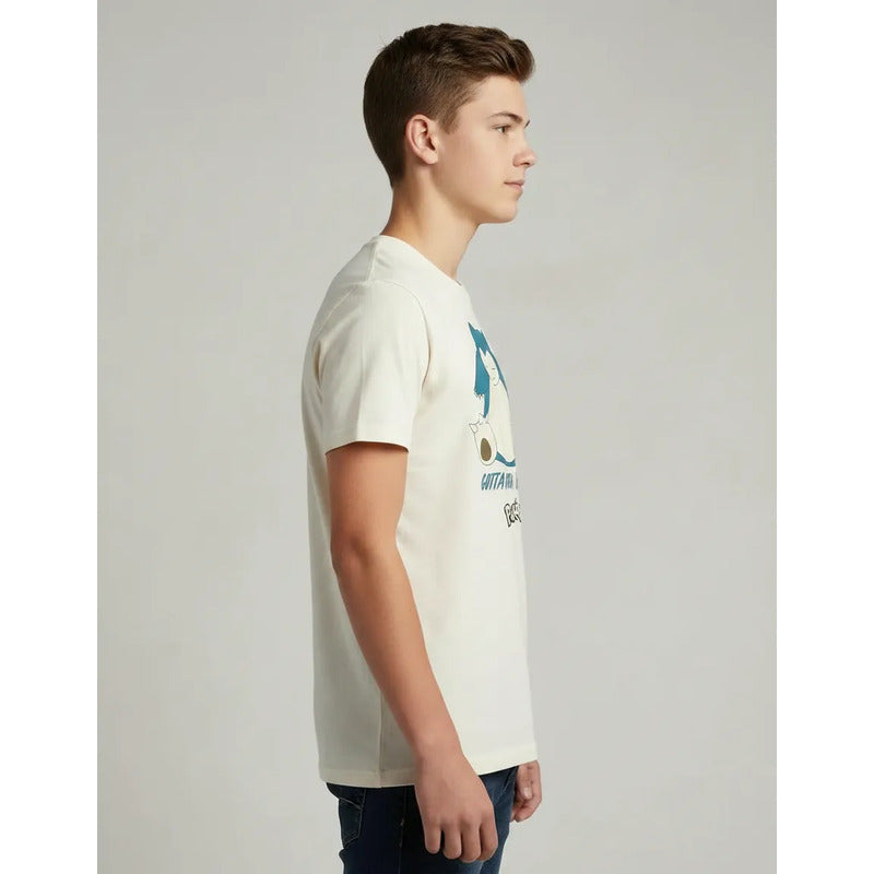Playera Pokémon Juvenil Para Niño Modelo 848