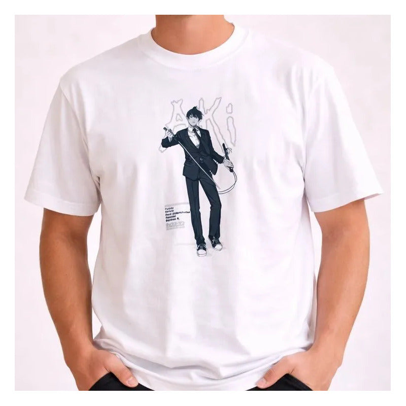 Playera Blanco D. Estampado Aki Hombre 90607