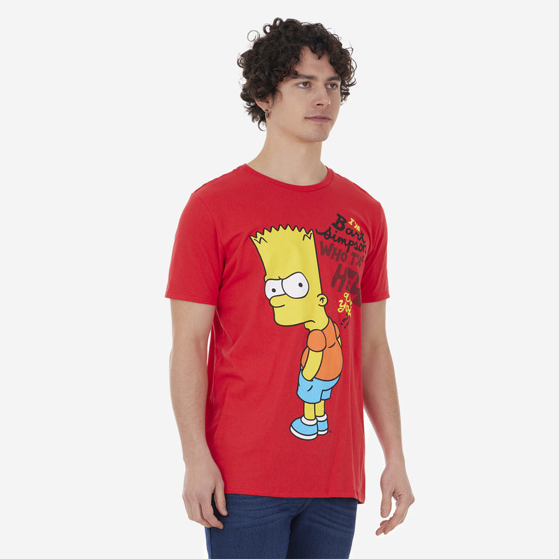 Playera Hombre Estilo De Bart Simpson