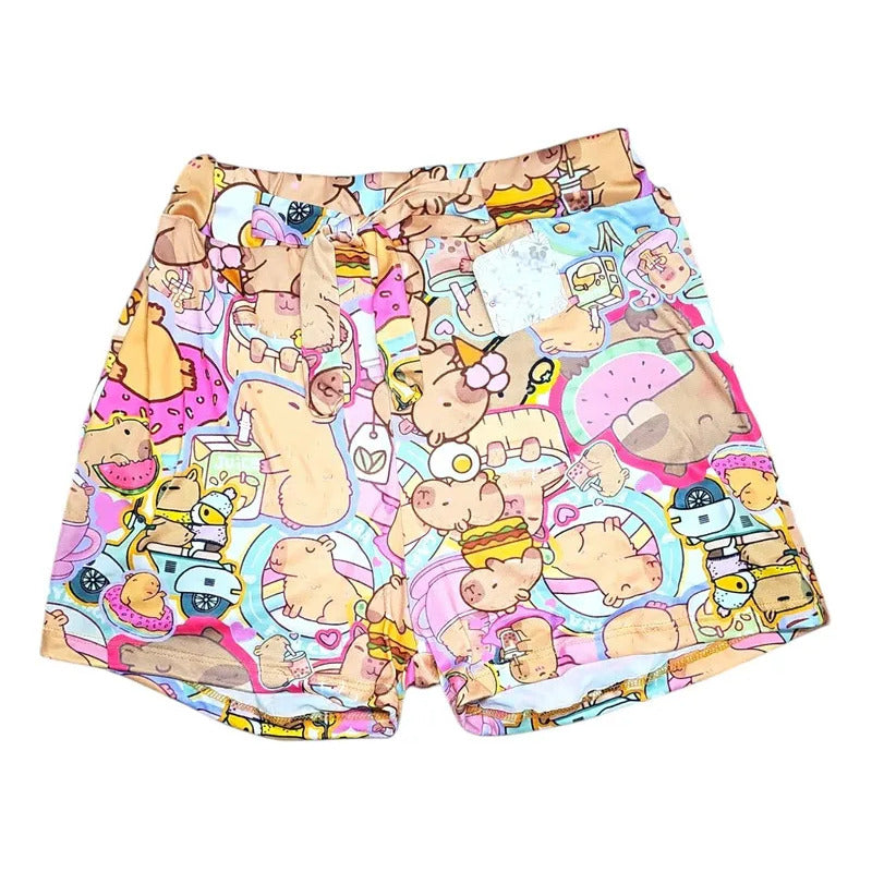 Un Short Capibara Para Niña Juvenil Multicolor Unica