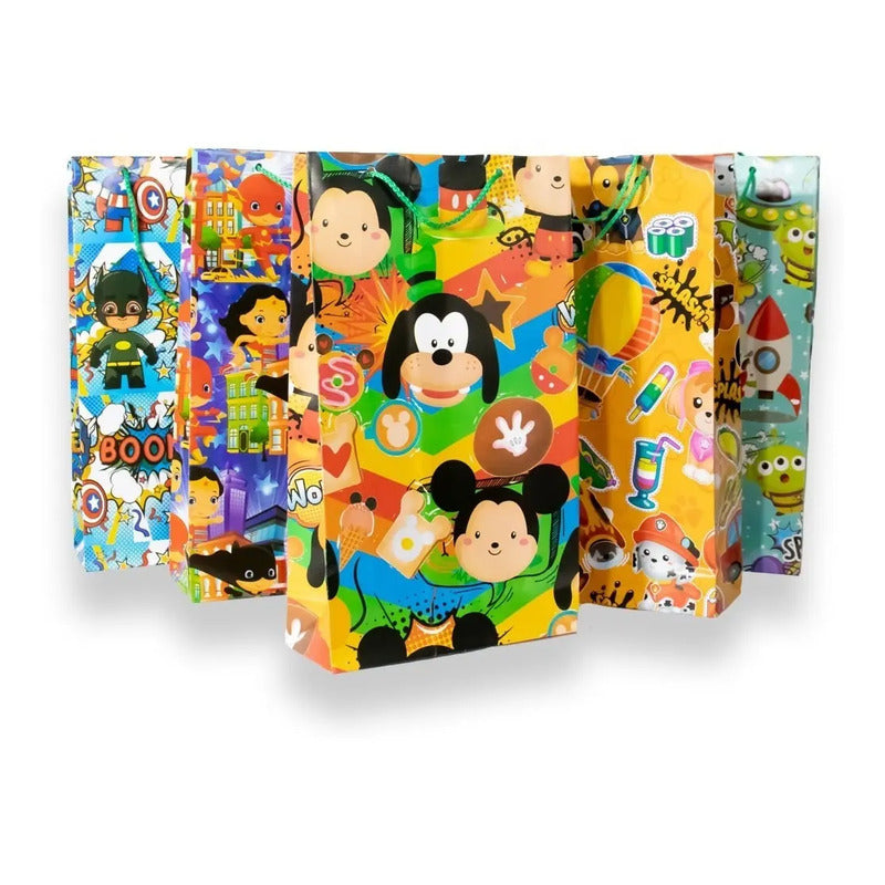 80 Bolsas Para Regalo, Papel Couché, Surtido De Modelos