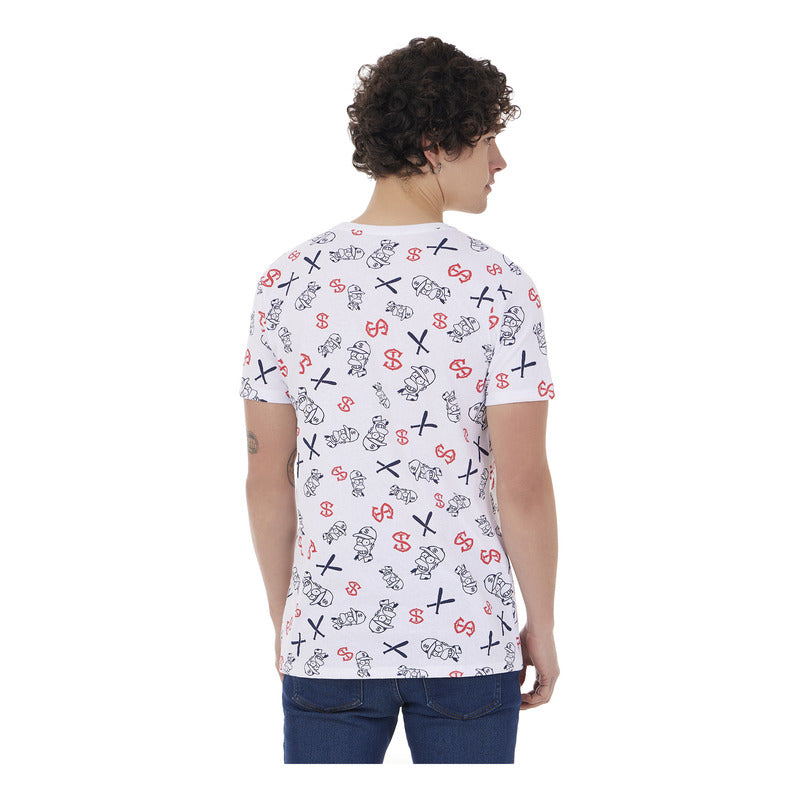 Playera Hombre Estampado Homero Simpson