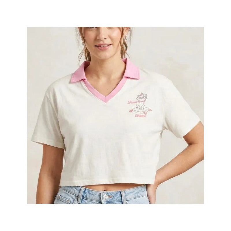 Playera Mujer 846tl Rugby Crop Fit Boxy