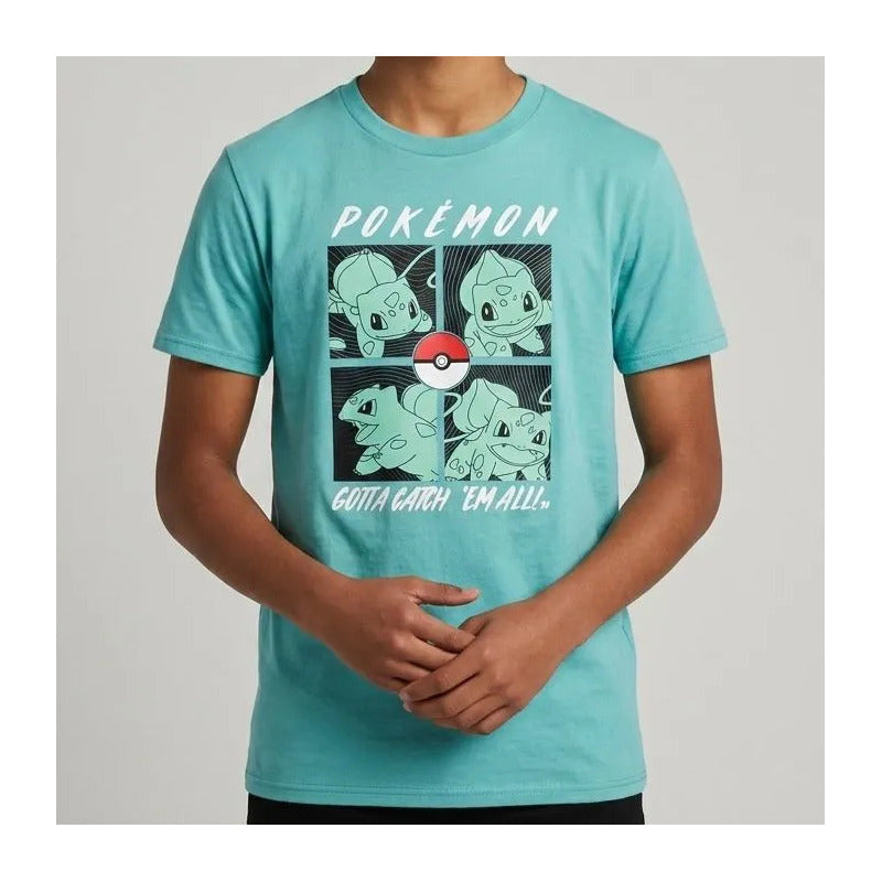 Playera Pokémon Juvenil Para Niño Modelo 848